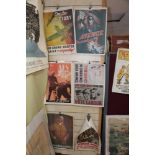 6 VINTAGE COPY POSTERS INCLUDING 'VOTE LABOUR' & 'ON TO VICTORY' 57 X 41 CMS ALL