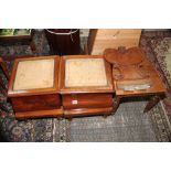 2 MAHOGANY STEP COMMODES