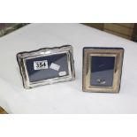 PAIR OF HALL MARKED SILVER PHOTO FRAMES