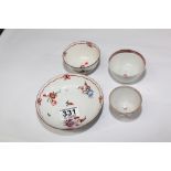 4 PIECES OF EARLY 18th CENTURY ENGLISH CHINA