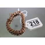 9ct ROSE GOLD BRACELET 21.30 grams