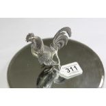 CONTINENTAL WHITE METAL COCKEREL 12 CMS