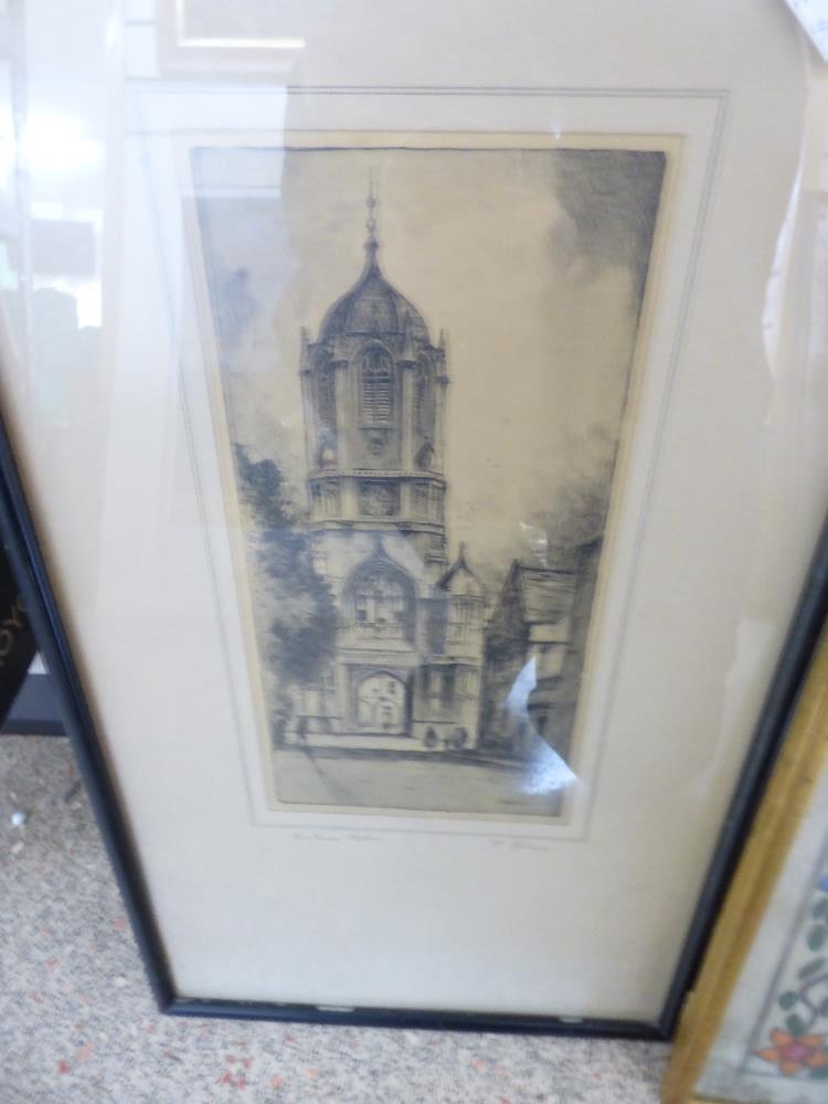 ETCHING OF OXFORD + PABLO NICOLAS FRAMED PAINTING - Image 2 of 2