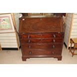 MAHOGANY BUREAU WITH 4 DRAWERS