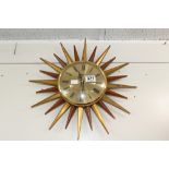 BENTIMA QUARTZ SUNBURST CLOCK 42 X 42 cm