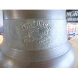 LARGE BRASS BELL MARKED VIGLINO FONDEURS CHAVORNAY SUISSE