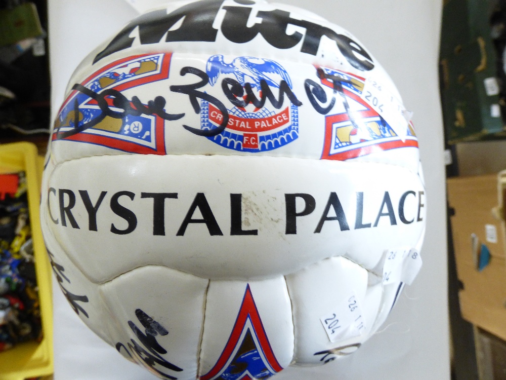 SIGNED CRYSTAL PALACE FOOTBALL & LARGE ENGLAND LION TEDDY - Image 2 of 5