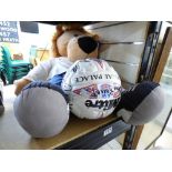 SIGNED CRYSTAL PALACE FOOTBALL & LARGE ENGLAND LION TEDDY