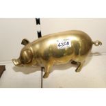 BRASS PIG FIGURE 13 X 28 CMS