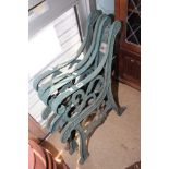 2 SETS OF METAL BENCH ENDS