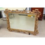 GILT FRAMED MIRROR WITH BEVELLED GLASS