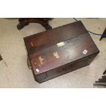 FITTED WOODEN BOX WITH BRASS PLAQUE. Hy SIMMS