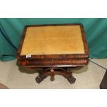 MAHOGANY WORKBOX WITH LION PAW FEET