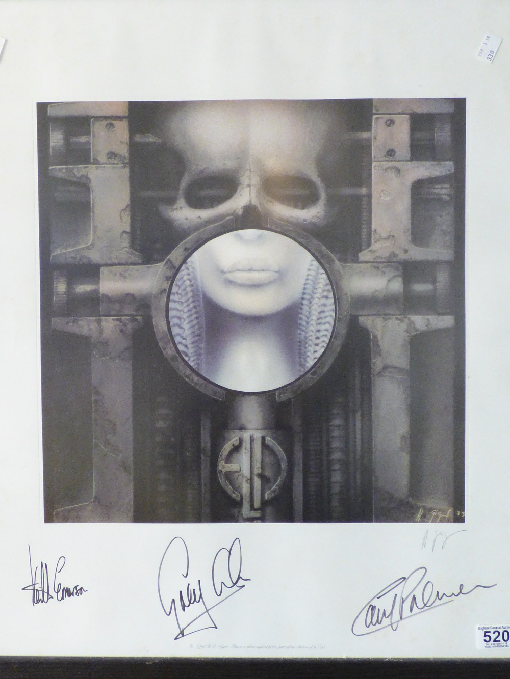 1990 PLATE SIGNED PRINT EMERSON, LAKE & PALMER 76 x 64 cms - Image 2 of 4