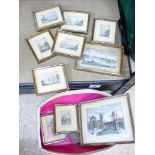 QUANTITY OF SMALL FRAMED VINTAGE PRINTS OF ITALIAN SCENES
