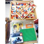 VINTAGE 'LEGO SYSTEM' IN WOODEN BOX, UNCHECKED