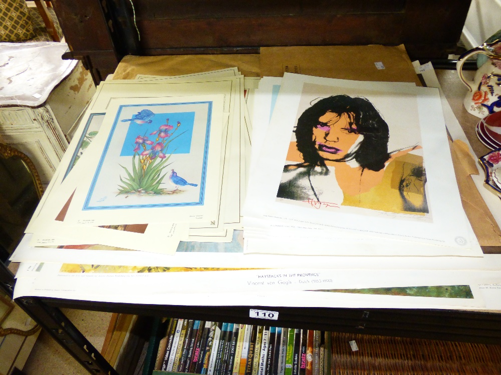 QUANTITY OF PRINTS INCLUDING ANDY WARHOL AND HOSSEINI