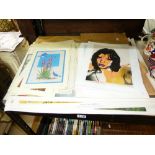 QUANTITY OF PRINTS INCLUDING ANDY WARHOL AND HOSSEINI