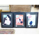 3 FRAMED 'BLIGHTY' ADVERTISING PRINTS