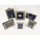 6 X HALL MARKED SILVER PHOTOGRAPH FRAMES