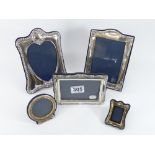 5 X HALL MARKED SILVER PHOTOGRAPH FRAMES