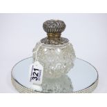 HALL MARKED SILVER TOPPED GLASS BOTTLE