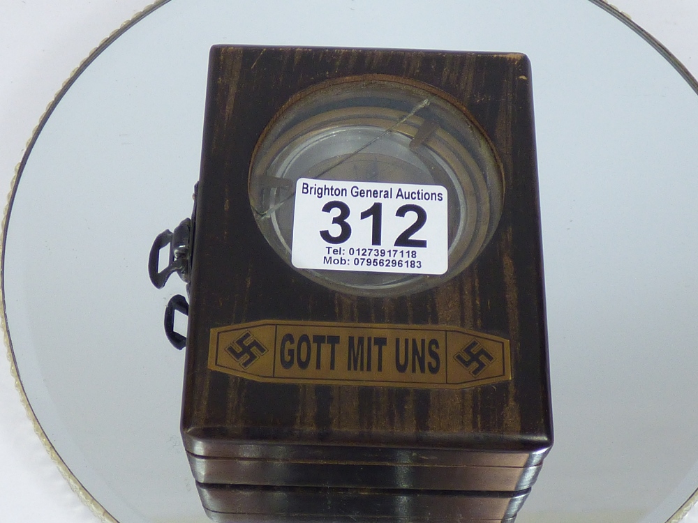 GERMAN "GOTT MIT UNS" BOXED COMPASS - Image 2 of 5