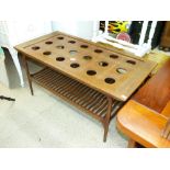 MID CENTURY COFFEE TABLE / WINE BOTTLE HOLDER