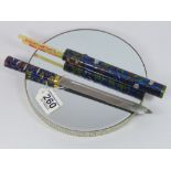 CHINESE CLOISONNE CHOP STICKS & KNIFE SET