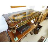 HIGHLY DECORATED SIDE TABLE WITH GILT MOUNTS