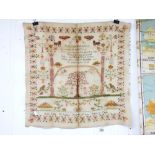 SAMPLER /TAPESTRY DATED 1835 24 X 24 INCHES