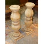 PAIR OF WOODEN PEDESTALS 70 cms HIGH