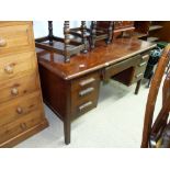 MID CENTURY DOUBLE PEDESTAL DESK