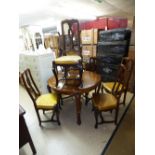 EXTENDING DINING TABLE & 8 CHAIRS