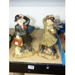 LAUREL & HARDY CAST IRON DOOR STOPS