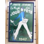 SAINT SEVERE LE PAYS, JOUR DE FETE 1947, FRAMED PRINT S.GONDARD 1978