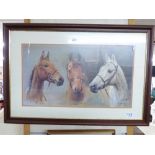 WE THREE KINGS RACEHORSE FRAMED PRINT BY S L CRAWFORD