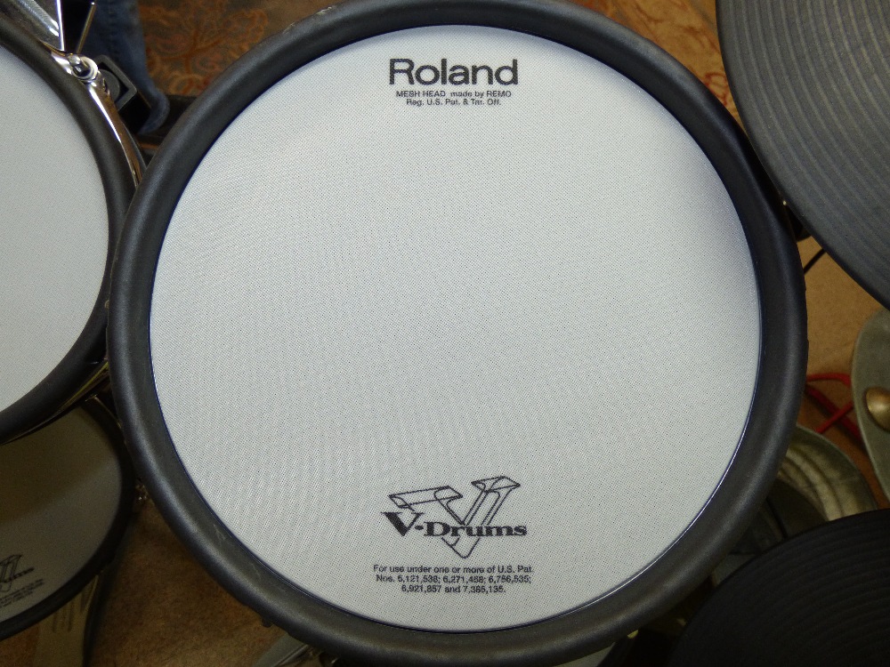 ROLAND V-DRUM ELECTRIC DRUM KIT, PREVIOUSLY OWNED BY THE PIRANHAS DRUMMER RICHARD ADLAND ( DICK - Image 6 of 14