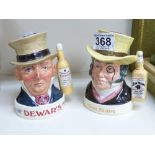 ROYAL DOULTON JIM BEAM, PICKWICK COLLECTION, OLD MR TURVEYDROP & ROYAL DOULTON DEWARS MR PICKWICK,