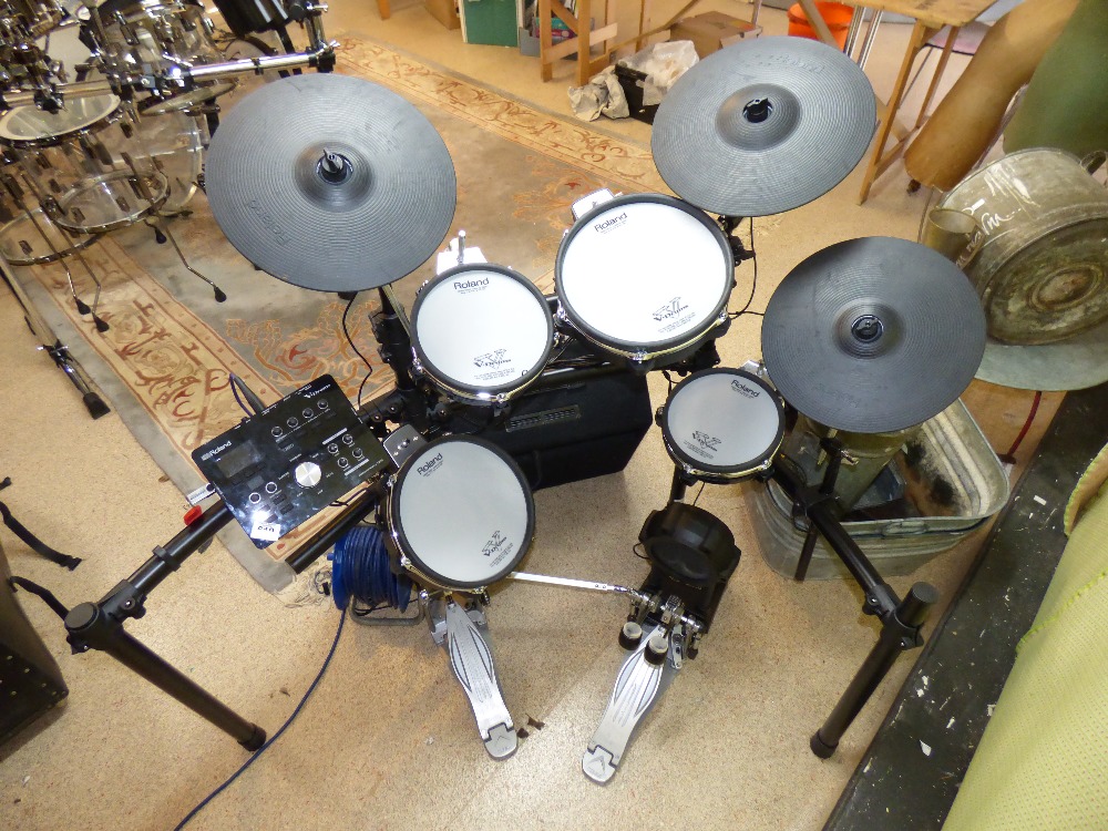ROLAND V-DRUM ELECTRIC DRUM KIT, PREVIOUSLY OWNED BY THE PIRANHAS DRUMMER RICHARD ADLAND ( DICK - Image 2 of 14
