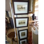 4 FRAMED LITHOGRAPHS OF 'CHARTERHOUSE' BY BURROW