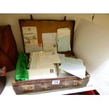 SUITCASE OF EPHEMERA INCLUDING LETTERS & CUTTINGS