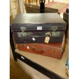 VINTAGE TRAVELLING OFFICE CASE & SUITCASE WITH EPHEMERA