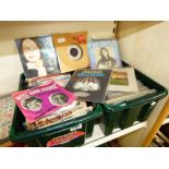 QUANTITY OF 7 inch VINYL RECORDS INCLUDING MADONNA & FRANK SINATRA