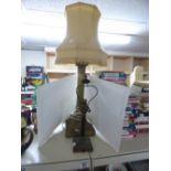 2 X METAL COLUMN LAMP BASES