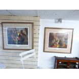 PAIR OF LIMITED EDITION PRINTS 'SORTING THE PRIZES' & 'THE CARD GAME' LAURIE WILLIAMSON