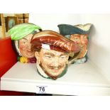 3 X ROYAL DOULTON CHARACTER JUGS