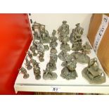 QUANTITY OF PEWTER FIGURES