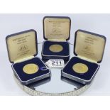 3 X BOXED METROPOLITAN POLICE 1829 -1979 COMMEMORATIVE MEDALS