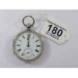 19th CENTURY ADAM BURDESS, COVENTRY, CHAIN FUSEE POCKET WATCH No 10812 IN A HALL MARKED SILVER CASE
